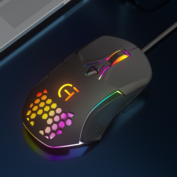 Cross border Amazon wholesale v68 wired mouse RGB luminous e-sports game macro programming mouse computer accessories