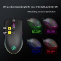 HXSJ new RGB luminous game mouse 4-gear adjustable DPI E-sports office wired mouse laptop desktop