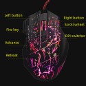 HXSJ water crack game mouse luminous foreign trade mouse seven button game mouse 3200dpi