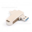 Cross border upgrade - expansion of USB flash disk 1tb2tb metal creative waterproof USB flash disk mobile phone computer compatible USB flash disk two in one