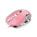New pink game mouse 3200dpi white light design is not dazzling, fashionable and beautiful, suitable for office game mouse