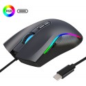 New wired mouse 6 DPI adjustable macro programming RGB luminous game mouse 7200dpi