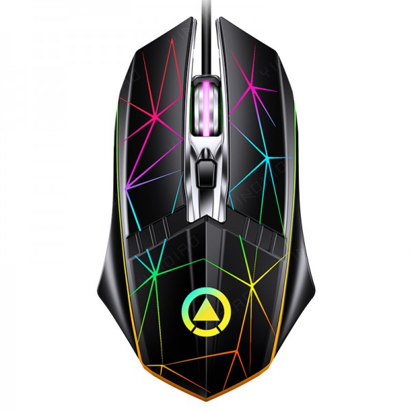 New G11 wired mouse computer accessories metal wheel 4-Button luminous mouse game USB mouse