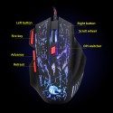 HXSJ water crack colorful luminous game mouse wired mouse 7-button photoelectric mouse USB