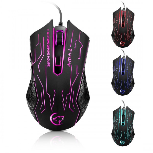 G820ywyt wired game mouse 3200dpi spot supply colorful luminous mouse game Office