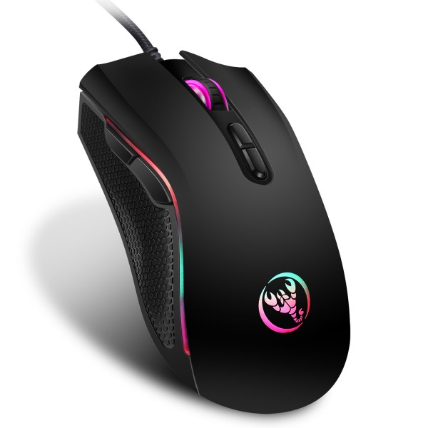A869hxsj colorful luminous game mouse E-sports wired mouse DPI four gear adjustable 3200dpi 