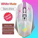 New G11 wired mouse computer accessories metal wheel 4-Button luminous mouse game USB mouse