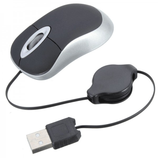 Mini wired mouse small dimension soft extension cable mouse