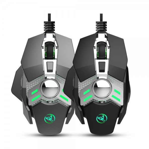 New chicken gun eating wired mouse 7-button programming mechanical game mouse colorful light one on behalf of hair