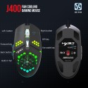 J400 new fan macro programming wired hole game mouse 8000dpi adjustable anti sweat design spot