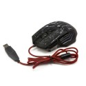 HXSJ water crack game mouse luminous foreign trade mouse seven button game mouse 3200dpi