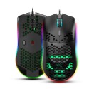 The new HXSJ Dongdong mouse RGB light-emitting, supports light off, 6-key programming, and supports one generation of various games