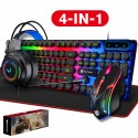 Cross border neutral full English packaging luminous keyboard mouse headset mouse pad three or four piece set Amazon