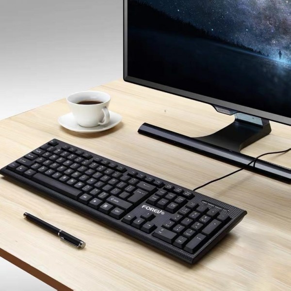 Fvk5c wired silent keyboard source manufacturer ultra-thin silent computer keyboard wholesale western, Russian and Arabic