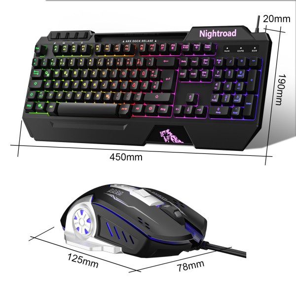 German version of mechanical touch keyboard and mouse set desktop computer notebook wired office special typing home