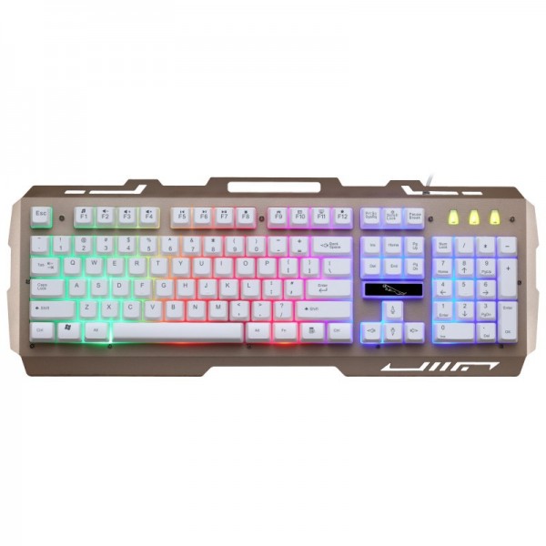 Light chasing leopard g700usb wired notebook metal panel game luminous keyboard mechanical handle keyboard