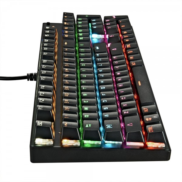 Fvk800 wired true mechanical luminous keyboard game video game horse racing lantern 104 key green axis body true mechanical keyboard