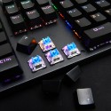 New special impulse real mechanical keyboard 104 key full key conflict free two-color injection molding key