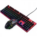 Fvq302 wired mechanical keyboard electronic competition mixed light real mechanical game keyboard replaceable plug-in green axis body red axis