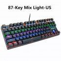 Wish Amazon Zoya 87 green axis mechanical keyboard red axis game keyboard RGB black axis wired backlight keyboard 