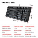 87 key USB wired mechanical game keyboard red axis E-sports office can be plugged in and out, and a variety of white lights can be sent on behalf of each other