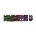 Fvq305s wired luminous keyboard and mouse set electronic games luminous suspended key cap film keyboard and mouse set