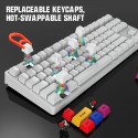 87 key USB wired mechanical game keyboard red axis E-sports office can be plugged in and out, and a variety of white lights can be sent on behalf of each other