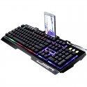Light chasing leopard g700usb wired notebook metal panel game luminous keyboard mechanical handle keyboard