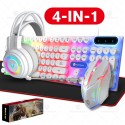 Cross border neutral full English packaging luminous keyboard mouse headset mouse pad three or four piece set Amazon