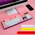Fvq302 wired mechanical keyboard electronic competition mixed light real mechanical game keyboard replaceable plug-in green axis body red axis