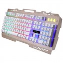 Light chasing leopard g700usb wired notebook metal panel game luminous keyboard mechanical handle keyboard