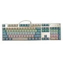 Fvk800 wired true mechanical luminous keyboard game video game horse racing lantern 104 key green axis body true mechanical keyboard