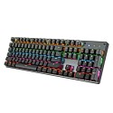 Fvk800 wired true mechanical luminous keyboard game video game horse racing lantern 104 key green axis body true mechanical keyboard