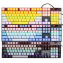 Fvq302 wired mechanical keyboard electronic competition mixed light real mechanical game keyboard replaceable plug-in green axis body red axis