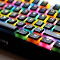 Factory direct selling pudding key cap PBT double-layer transparent key cap two-color key cap 104 key mechanical keyboard Logitech general