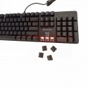 Laptop USB Spanish real mechanical game keyboard Amazon cross border green axis pluggable 104 keys