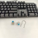 Laptop USB Spanish real mechanical game keyboard Amazon cross border green axis pluggable 104 keys