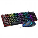 Fvq305s wired luminous keyboard and mouse set electronic games luminous suspended key cap film keyboard and mouse set