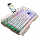 Light chasing leopard g700usb wired notebook metal panel game luminous keyboard mechanical handle keyboard