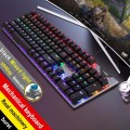 Fvq302 wired mechanical keyboard electronic competition mixed light real mechanical game keyboard replaceable plug-in green axis body red axis