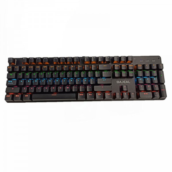 Laptop USB Spanish real mechanical game keyboard Amazon cross border green axis pluggable 104 keys