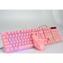 Cross border Musketeer G103 pink keyboard luminous Laptop Keyboard USB E-sports backlight game keyboard