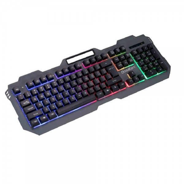 Cross border bosstonk390 iron plate mechanical handle suspended desktop notebook office backlight game keyboard