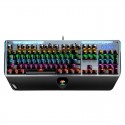 Cross border crack K98 cool luminous wired metal real machinery green axis e-sports game mechanical keyboard Amazon