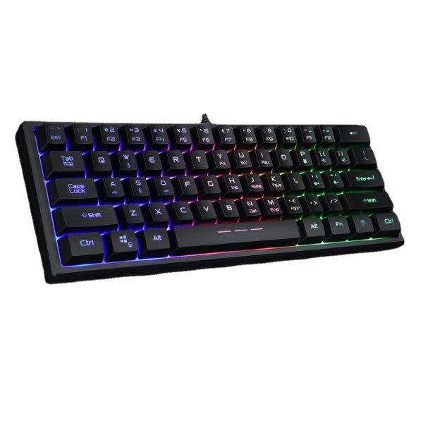 Cross border character luminous keyboard / RGB luminous business office 61 key Mini keypad eat chicken Amazon eBay