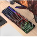 Cross border Musketeer G103 pink keyboard luminous Laptop Keyboard USB E-sports backlight game keyboard
