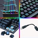 Wish Amazon Zoya 87 green axis mechanical keyboard red axis game keyboard RGB black axis wired backlight keyboard 