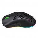 T66 Dongdong mouse 2.4G wireless mouse lightweight design cellular RGB luminous 6-button mouse spot batch