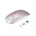 Cross border new USB + tyep-c bidirectional head receiver luminous charging office mute wireless mouse notebook