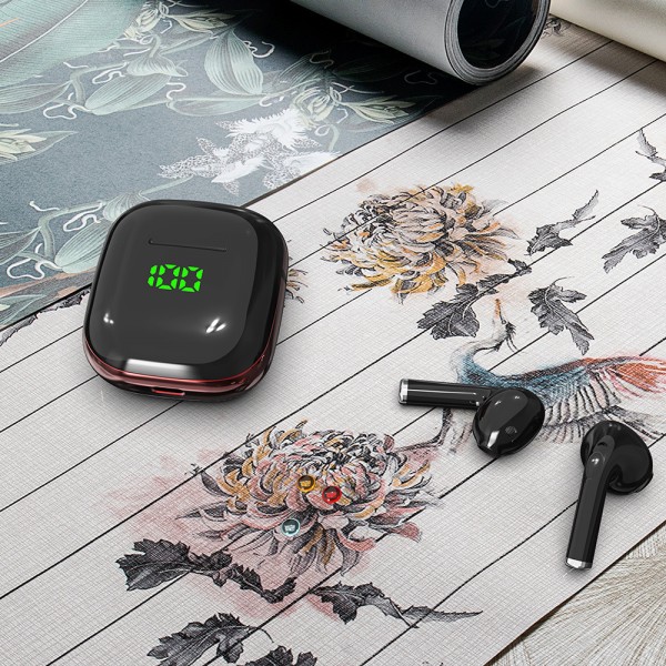 K6 wireless charging Bluetooth headset LED display tws5 1 two channel stereo creative gift